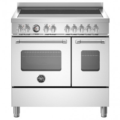 Bertazzoni mas95i2ext 90 cm stainless steel countertop induction cooker