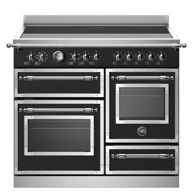 Czarna kuchenka indukcyjna Bertazzoni her105i3enet 100 cm