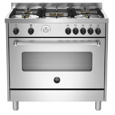 Kuchnia ze stali nierdzewnej Bertazzoni Mas95c1mxv 90 cm z piekarnikiem i płytą gazową