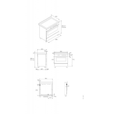 Bertazzoni Mas95c1mxv Arbeitsplatten-Küchenofen und Gasherd 90 cm aus Edelstahl