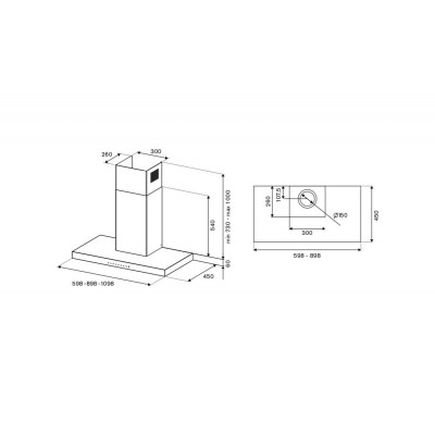 Bertazzoni Kt90p1nev cappa parete 90 cm nero matt