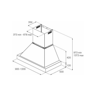 Bertazzoni kc48hertne Wandkaminhaube 120 cm mattschwarz