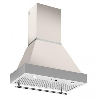 Bertazzoni kc36hertav 100cm ivory wall mount fireplace hood