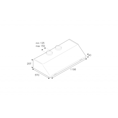 Bertazzoni ku120pro2xa campana bajo mueble 120 cm acero inoxidable