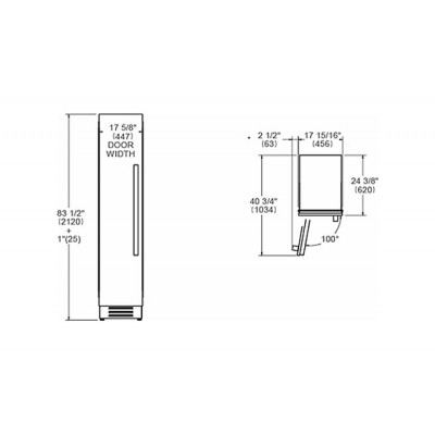 Bertazzoni frz455ublxtt built-in freezer 45 cm stainless steel + 901557