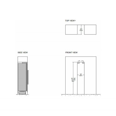 Bertazzoni frz455ublxtt 45cm stainless steel built-in freezer + 901557