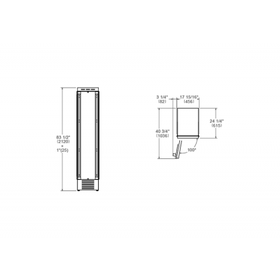 Bertazzoni frz455ublptt congelador incorporado 45 cm h 212 cm