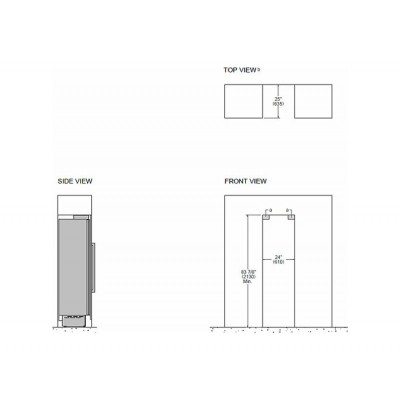 Bertazzoni wc605brx2t built-in wine cellar 60 cm stainless steel h 212 cm + 901557