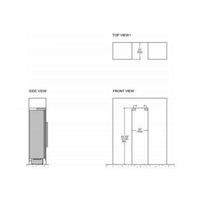 Bertazzoni wc605brx2t eingebauter weinkeller 60 cm edelstahl h 212 cm + 901557