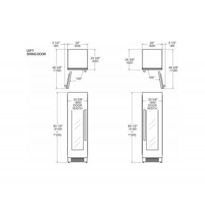 Bertazzoni wc605blx2t Master vinoteca 60 cm acero inoxidable + 901557
