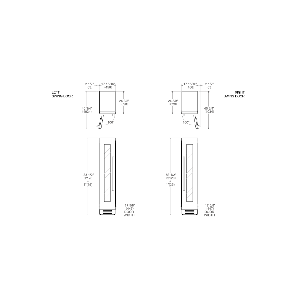 Bertazzoni WC455BRX2T Heritage Cantina vini da incasso cm. 45 - 52  bottiglie - inox