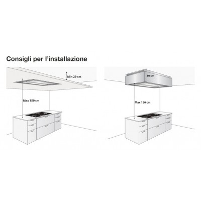 Barazza 1kbas12 b_ambient Deckenhaube 120 cm Edelstahl