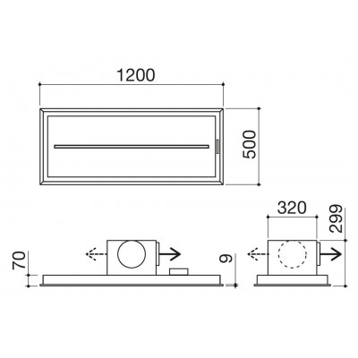 Barazza 1kbas12 b_ambient ceiling hood 120 cm stainless steel