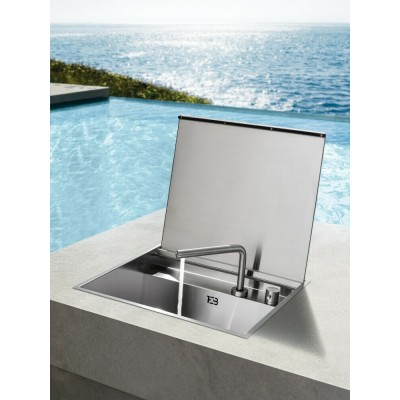 Barazza 1rubth Thalas folding stainless steel mixer