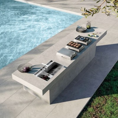 Barazza 1ptf1 Thalas outdoor domino gas hob 40 cm stainless steel