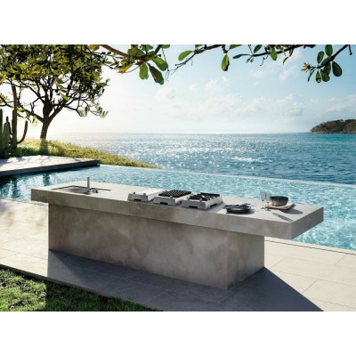 Barazza 1ptf1 Thalas Outdoor-Domino-Gaskochfeld 40 cm Edelstahl