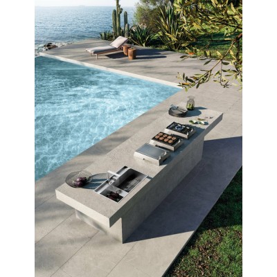 Barazza 1ptfbq Thalas Barbacoa de encimera de acero inoxidable de 40 cm