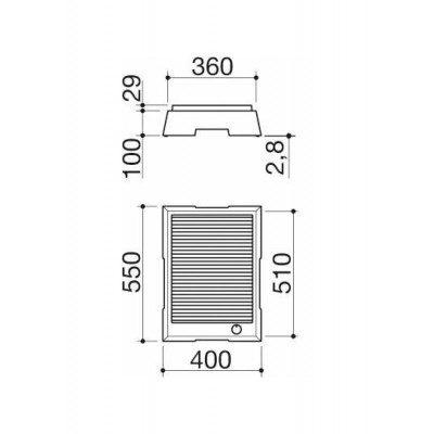 Barazza 1ptfbq Thalas 40 cm Edelstahl-Aufsatzgrill