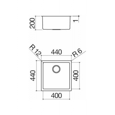 Barazza 1qr406 single bowl outdoor sink 40 cm satin stainless steel