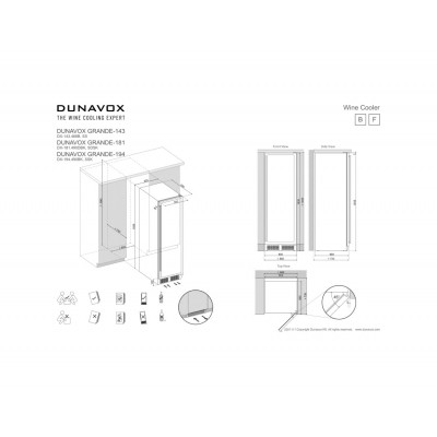 Dunavox dx-181.490sdsk cantina vini h 183 cm acciaio inox