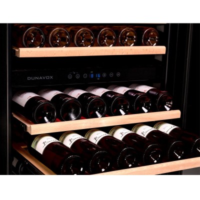 Dunavox dx-166.428dbk  Wine cellar h 177 cm black glass