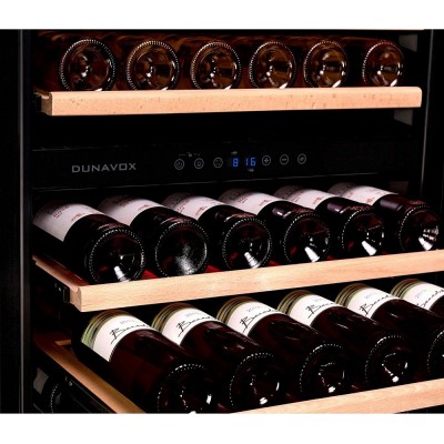 Dunavox dx-166.428sdsk  Cave à vin h 177 cm en acier inoxydable