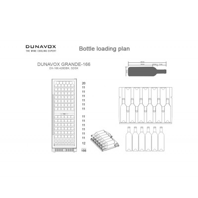 Dunavox dx-166.428sdsk  vinoteca h 177cm acero inoxidable