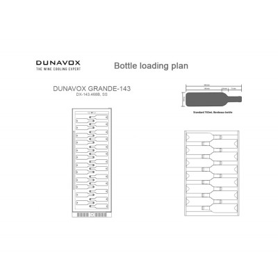 Dunavox dx-143.468ss  vinoteca h 183 cm acero inoxidable