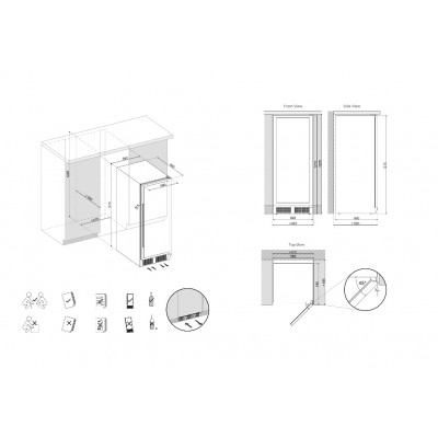 Dunavox dx-70.258ss cantina vini h 121 cm acciaio inox