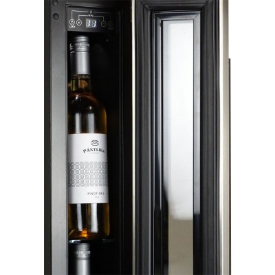 Dunavox dauf-9.22b flow-9  Weinkühlschrank Unterplatte H 82 x 15 cm, schwarzes Glas