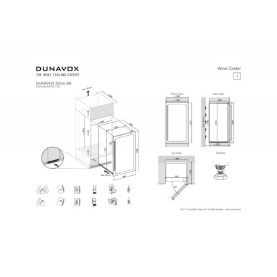 Dunavox dx-89.246tss anima-89  Built-in wine cellar column h 178 stainless steel