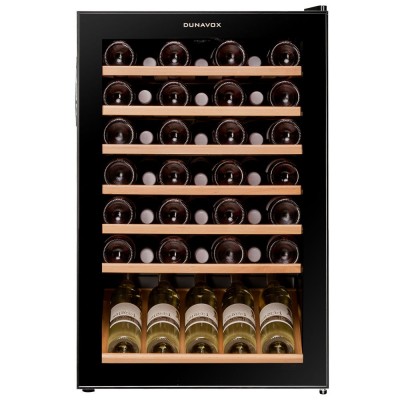 Dunavox dxfh-48.130  Free-standing wine cellar h 84 black glass