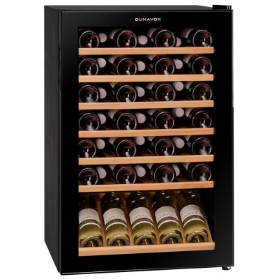 Dunavox dxfh-48.130  Free-standing wine cellar h 84 black glass