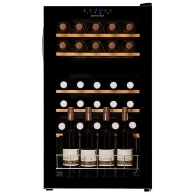 Dunavox dxfh-30.80  Free-standing wine cellar h 86 black glass