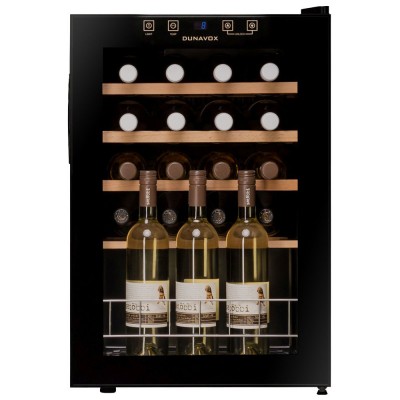 Dunavox dxfh-20.62  Free-standing wine cellar h 66 black glass