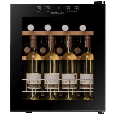 Dunavox dxfh-16.46 cantina vini libera installazione h 53 vetro nero
