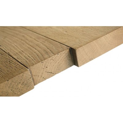 Table en bois moderne Jois de verre en chêne massif
