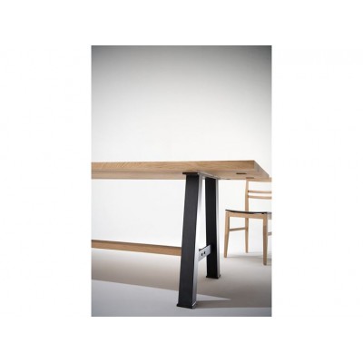 Conarte   Modern table solid oak wood grasshopper iron legs