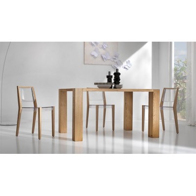 Tavolo moderno legno rovere massello artigianale