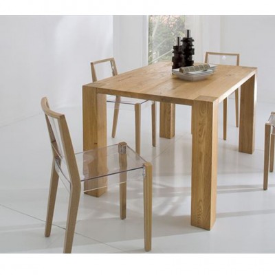 Tavolo moderno legno rovere massello artigianale