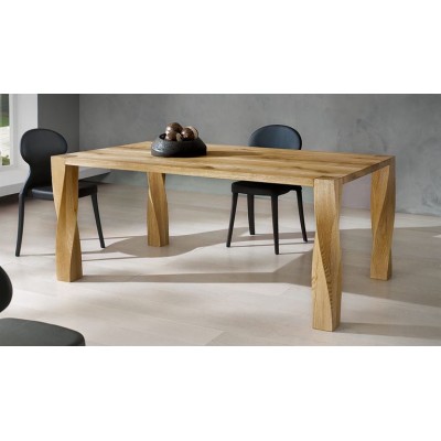 Tavolo moderno legno rovere massello artigianale