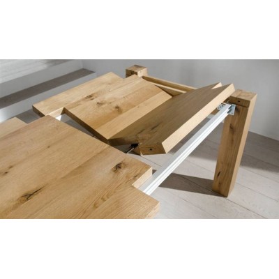 Conarte   Table moderne bois de chêne massif extensible fabriqué à la main