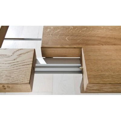 Tavolo allungabile moderno legno rovere massello artigianale
