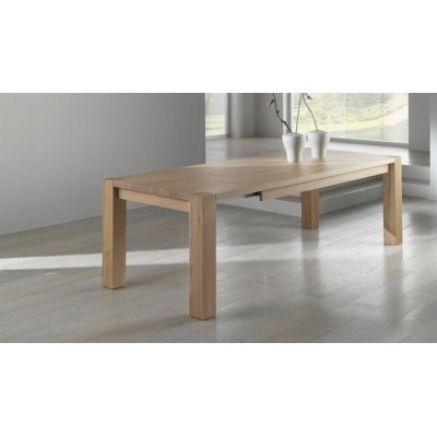Table en bois extensible avec un chêne solide artisanal