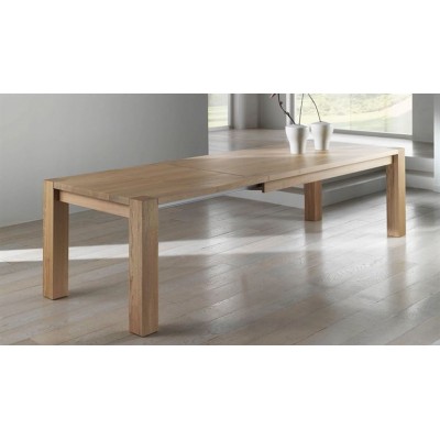 Tavolo allungabile legno rovere massello artigianale