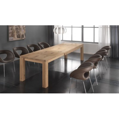 Tavolo allungabile legno rovere massello artigianale