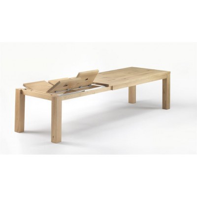 Tavolo allungabile legno rovere massello artigianale