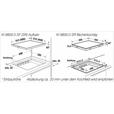 Küppersbusch ki 9800.0 sr k-series 8 induction hob 90 cm black glass ceramic