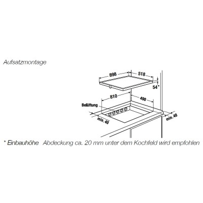 Küppersbusch KI 9560.0 SR K-Serie 5 Induktionskochfeld 90 cm schwarze Glaskeramik