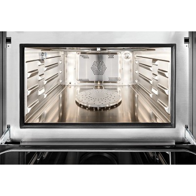 Ilve 645stchsw Professional Plus kombinierter Backofen, Mikrowelle, Dampf, schwarzes Glas